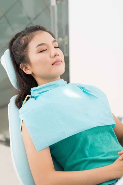 Patient relaxing on a Dental Chair